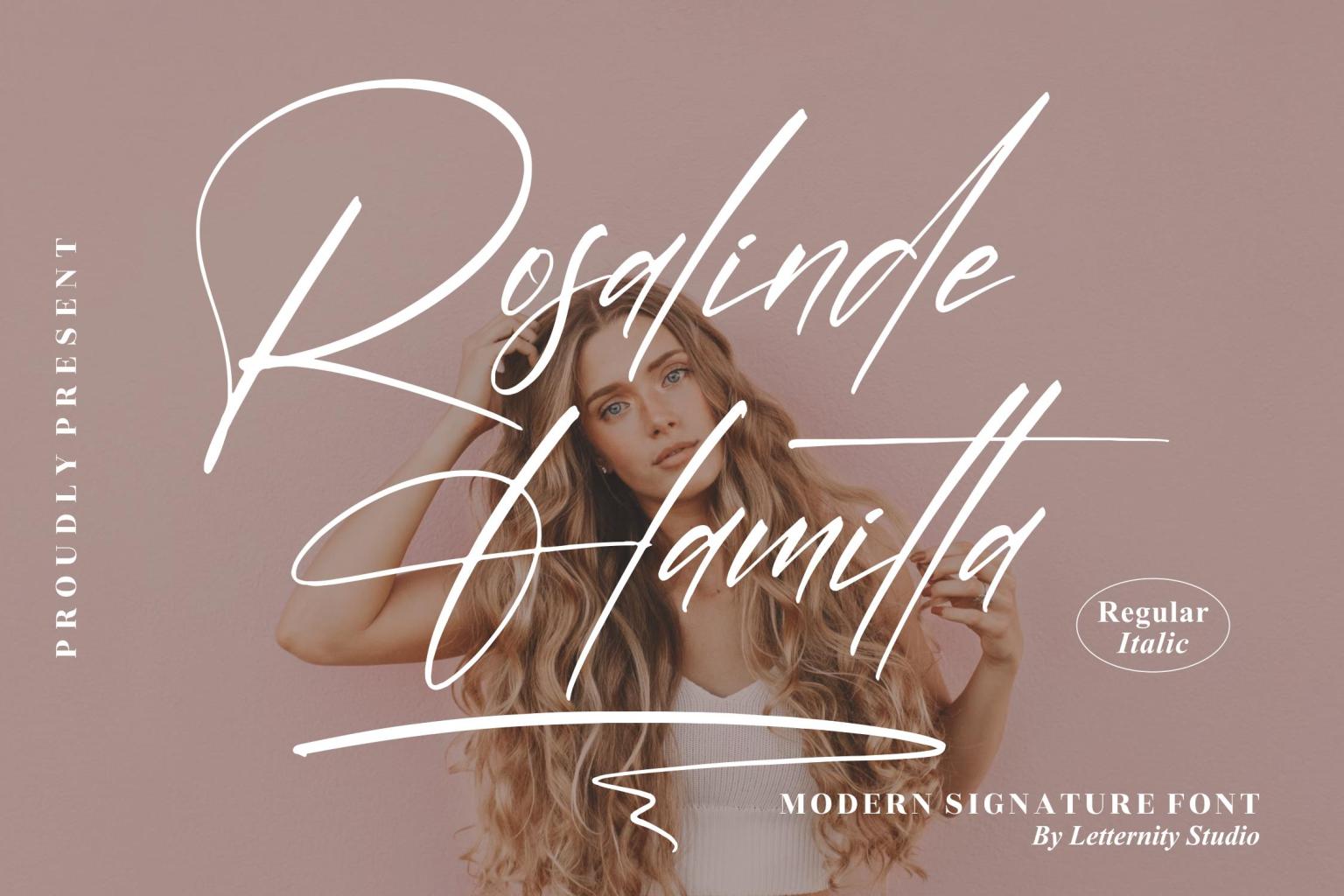 Rosalinde Hamilta – Modern Signature 字体