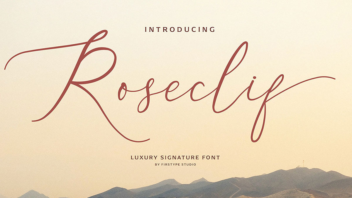 Roseclif Script – Luxury Signature 字体
