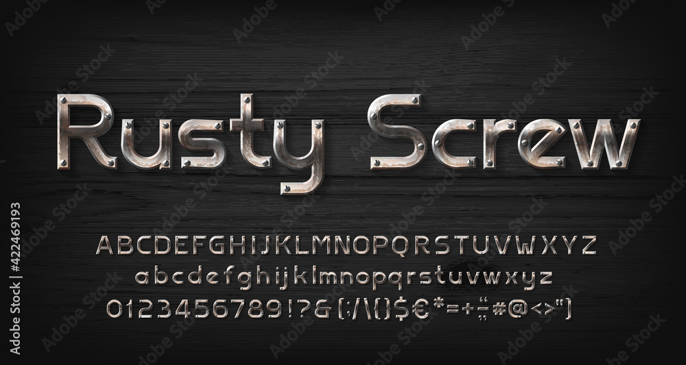 Rusty Screw 字体