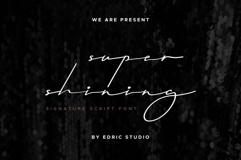 Super Shining – Signature Script 字体