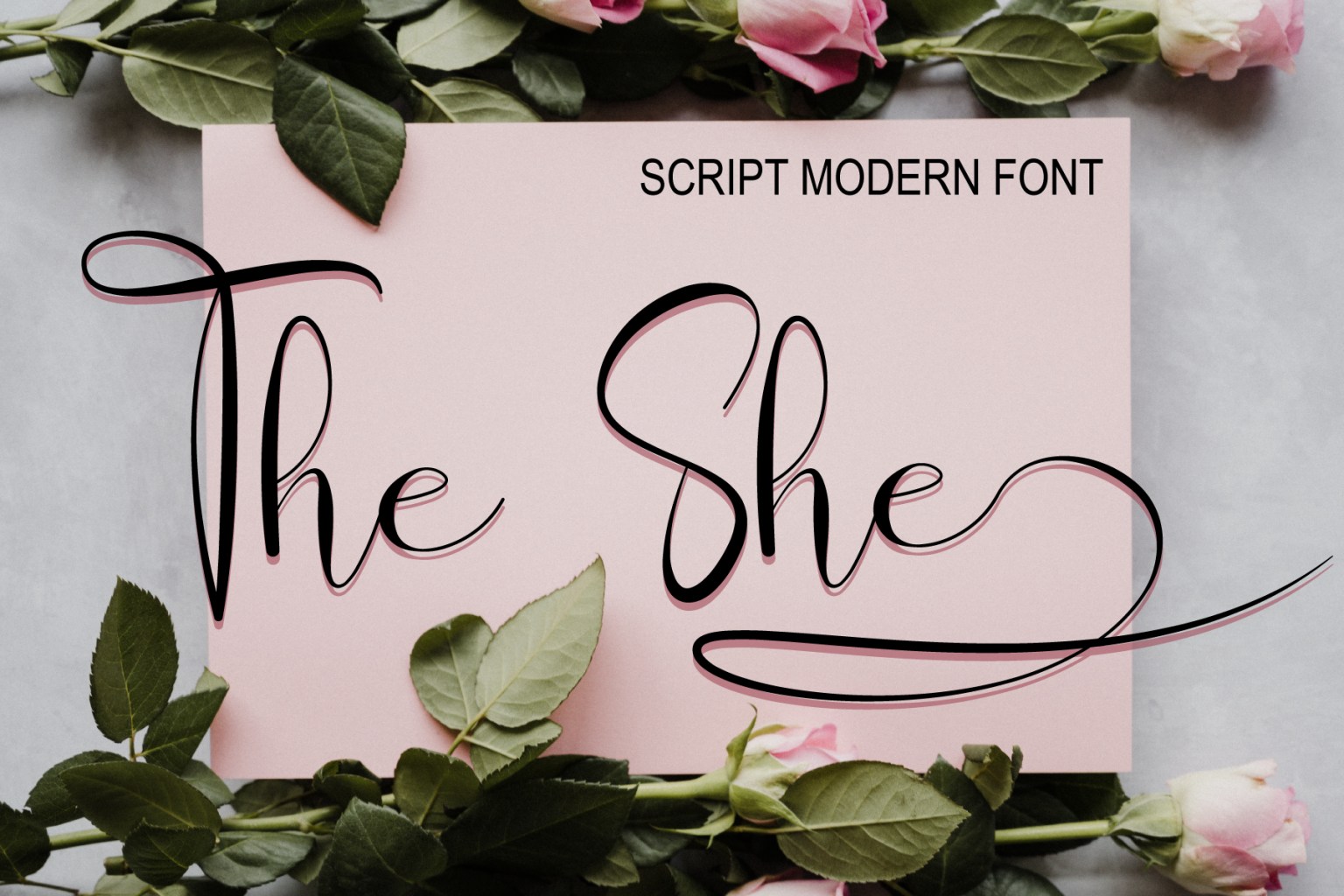 The She – Modern Script 字体