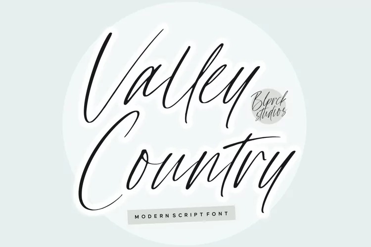 Valley_Country_Script_字体