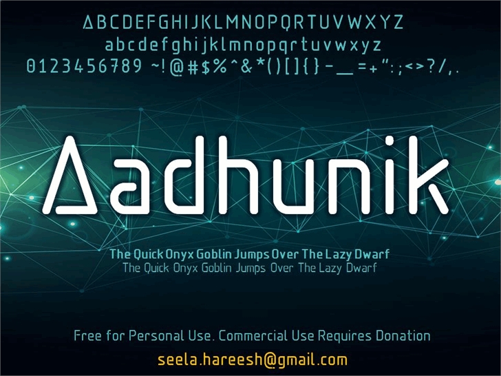 Aadhunik 字体