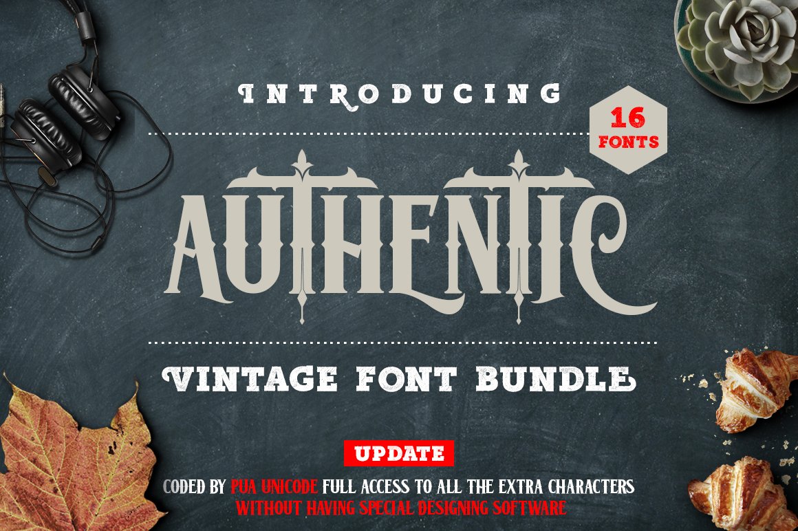 Authentic Vintage 字体 Bundle 368567