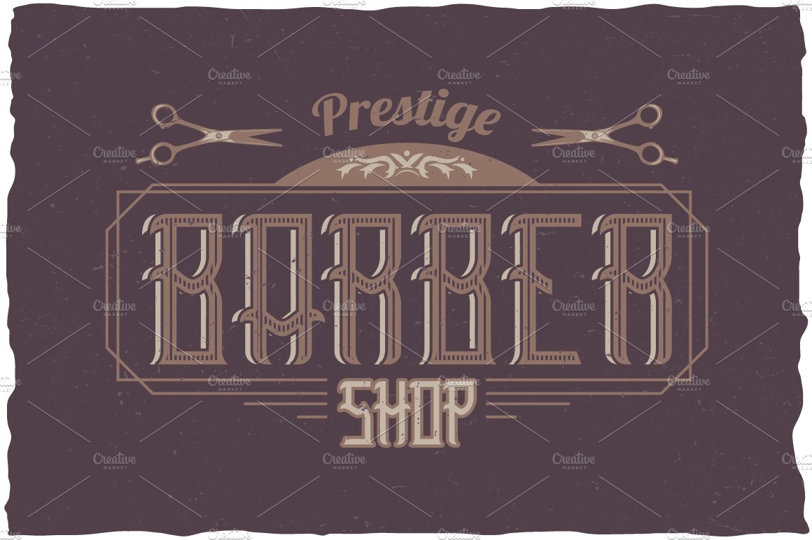 Barber Vintage Label Typeface 1638315