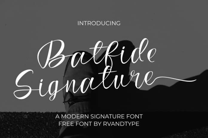 Batfide Signature Script 字体