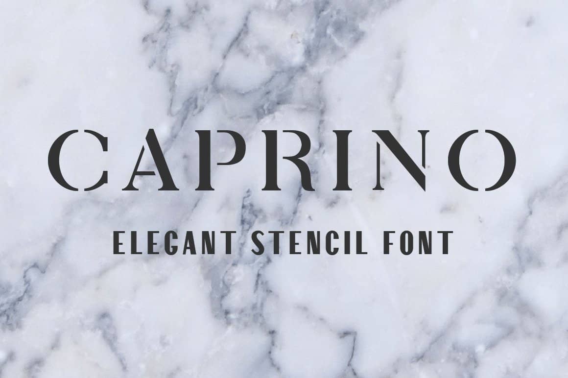 Caprino Stencil 字体 1641294