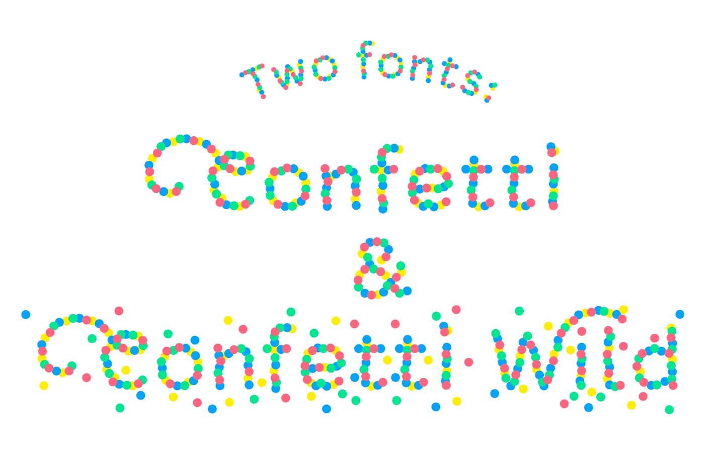Colorful 字体 from confetti 1956139