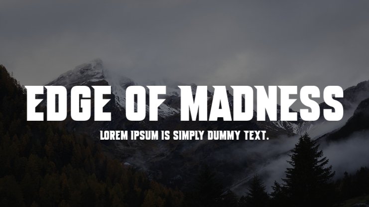 Edge Of Madness 字体