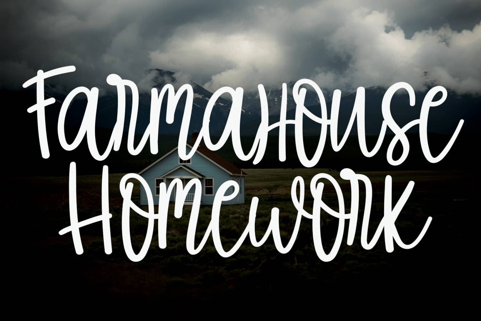 Farmahouse Homework Handwritten 字体