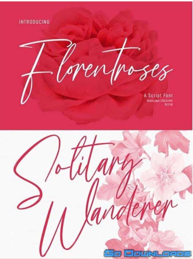 Florentroses Signature 字体