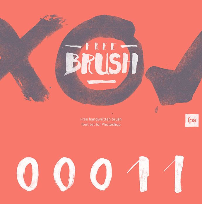 Handwritten brush 字体 set for Photoshop
