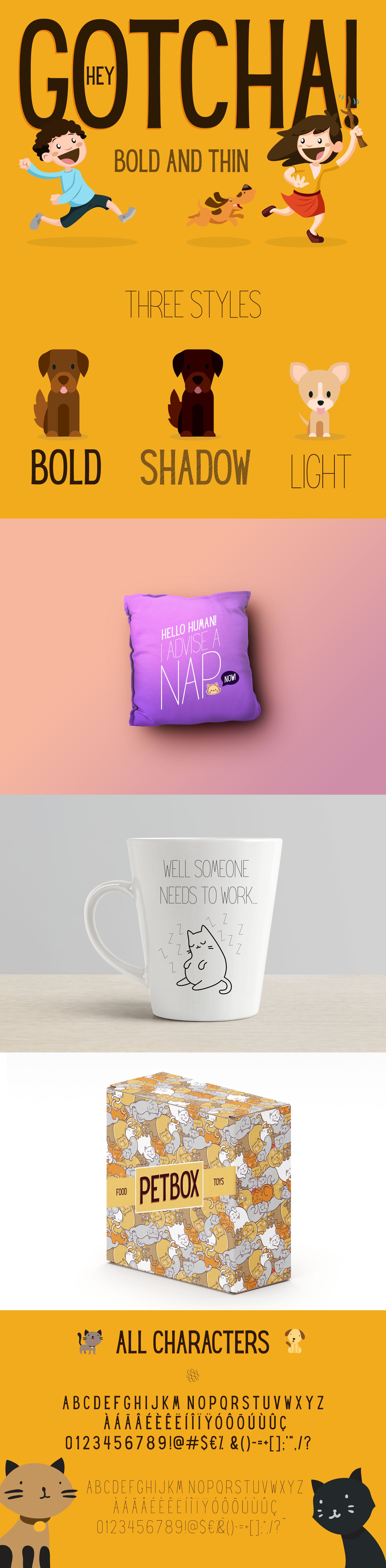 Hey Gotcha 字体  Bold  Thin