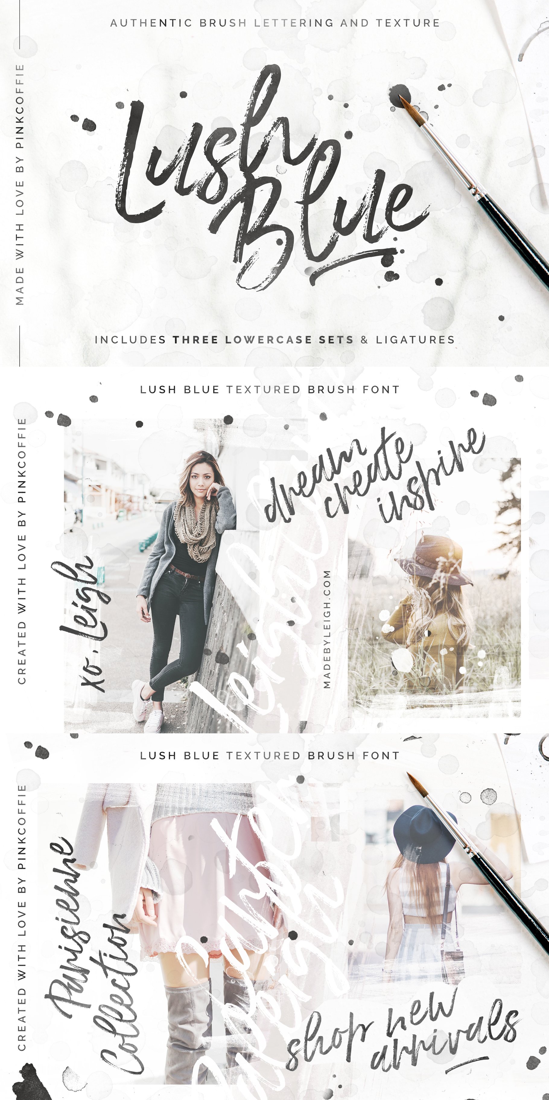 LushBlue Brush Script  Bonus