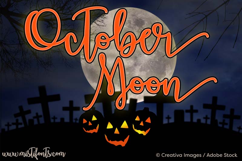 October Moon 字体
