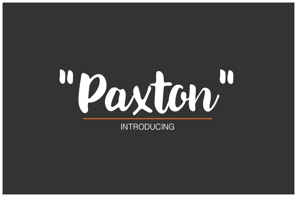 Paxton  A chic Hand written 字体 1646985