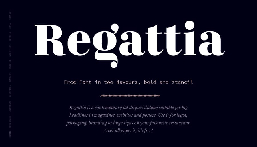 Regattia Bold 字体