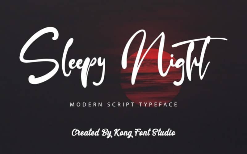 Sleepy Night Script 字体