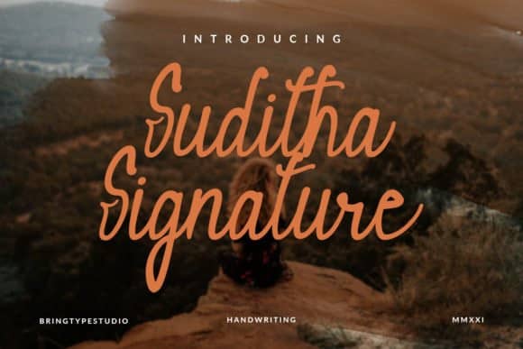 Suditha Signature 字体