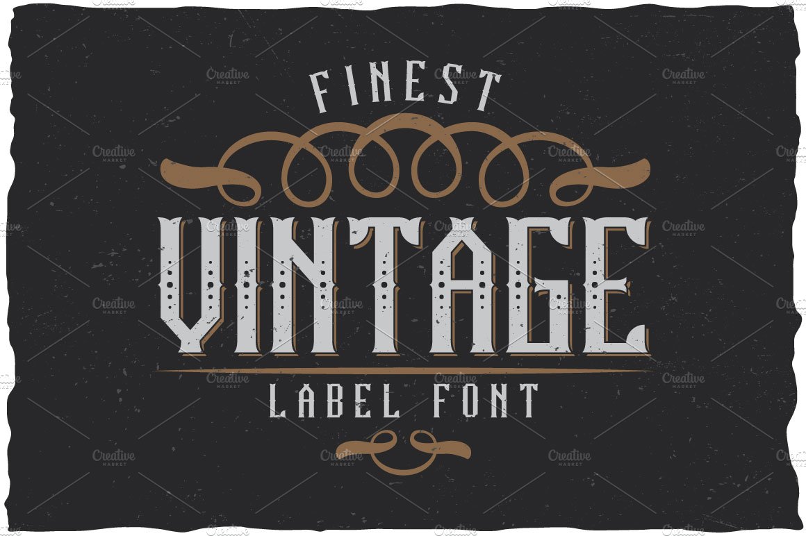 Vintage Classic Look Label Typeface 1638161