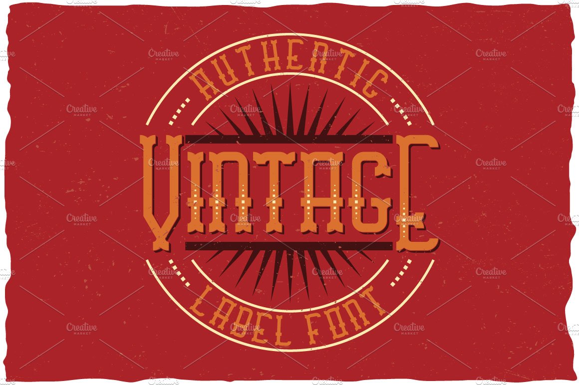 Vintage Classic Look Label Typeface 1638318