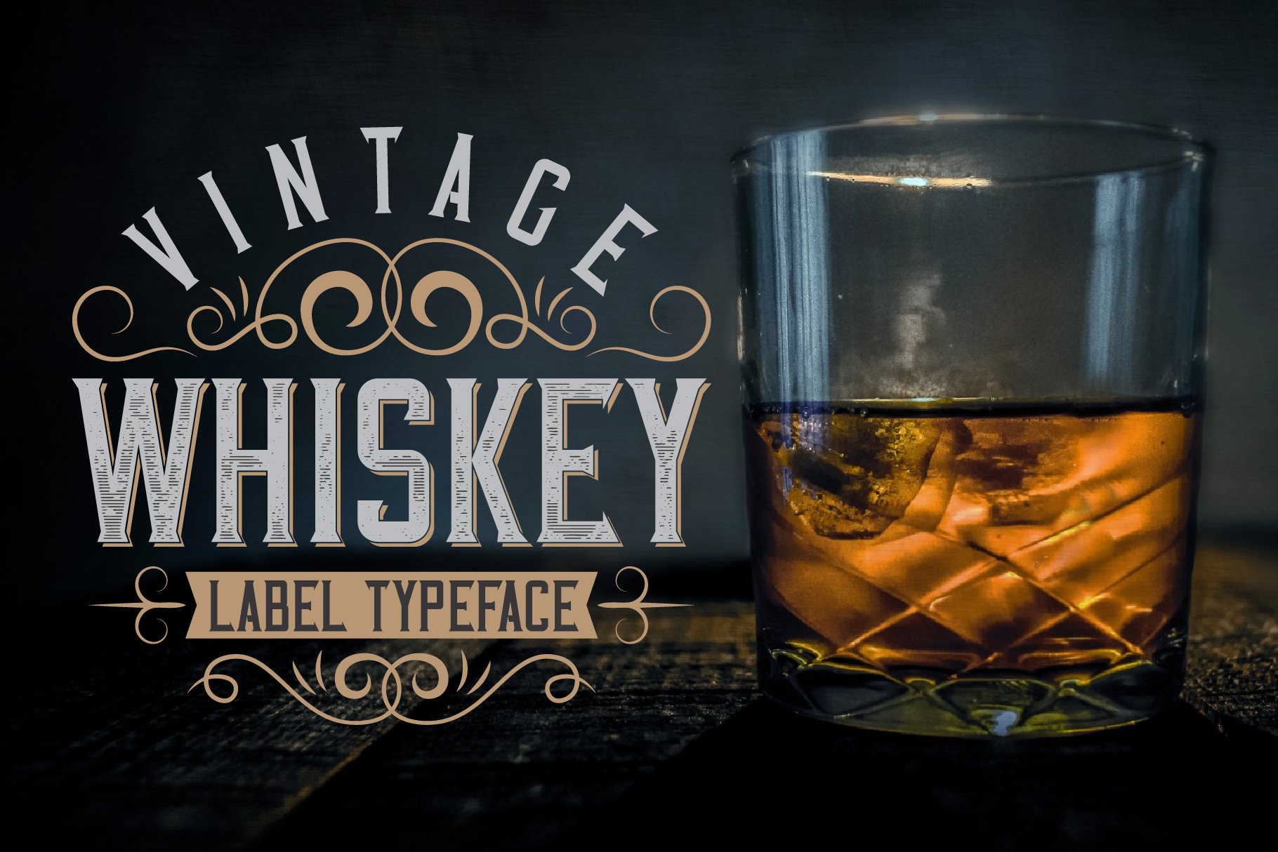 Whiskey Vintage Label Typeface 1638189
