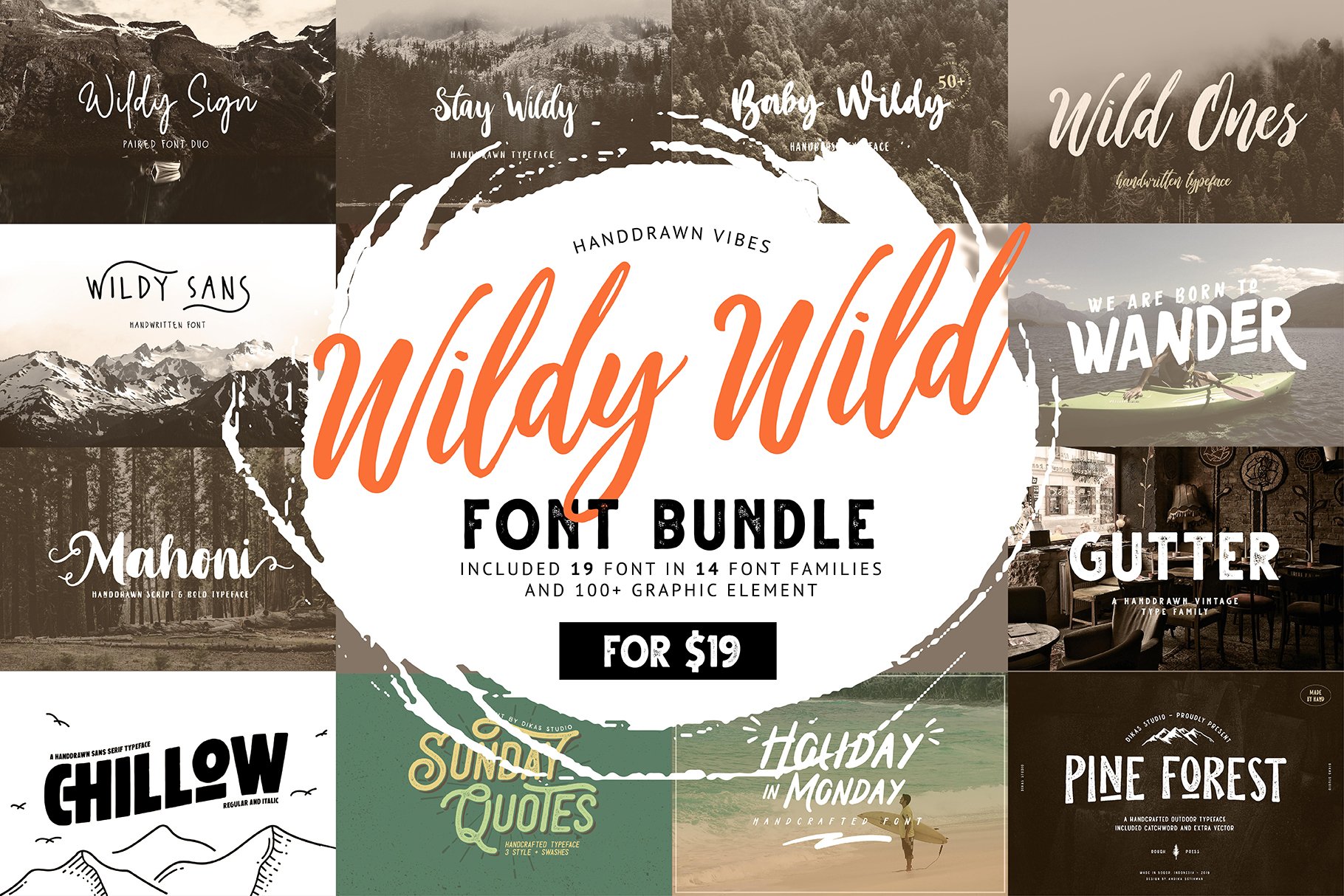 Wildy Wild 字体 Bundle