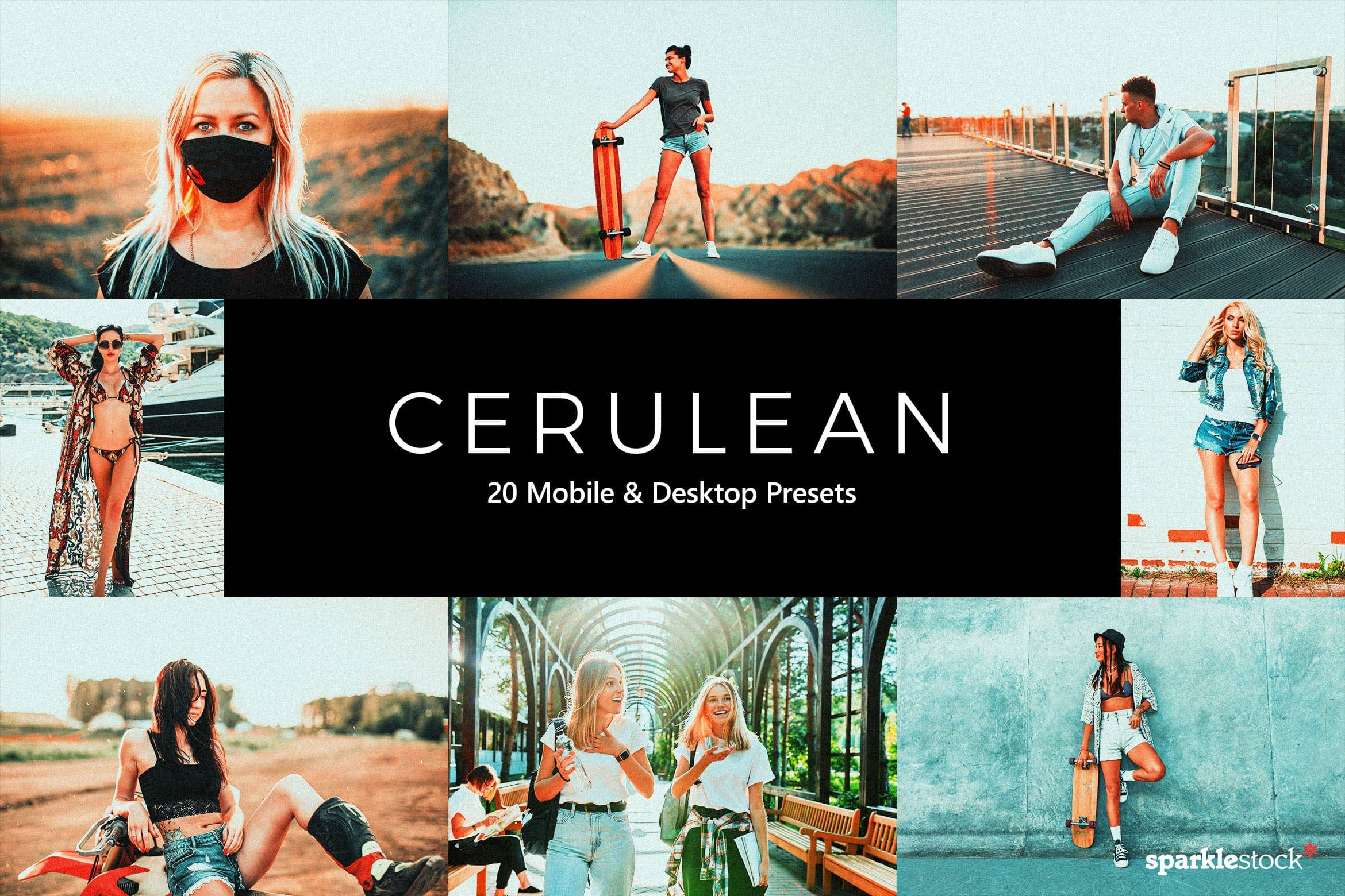 20款 凉爽的蔚蓝底色风格摄影预设 Cerulean Lightroom Presets & LUTs