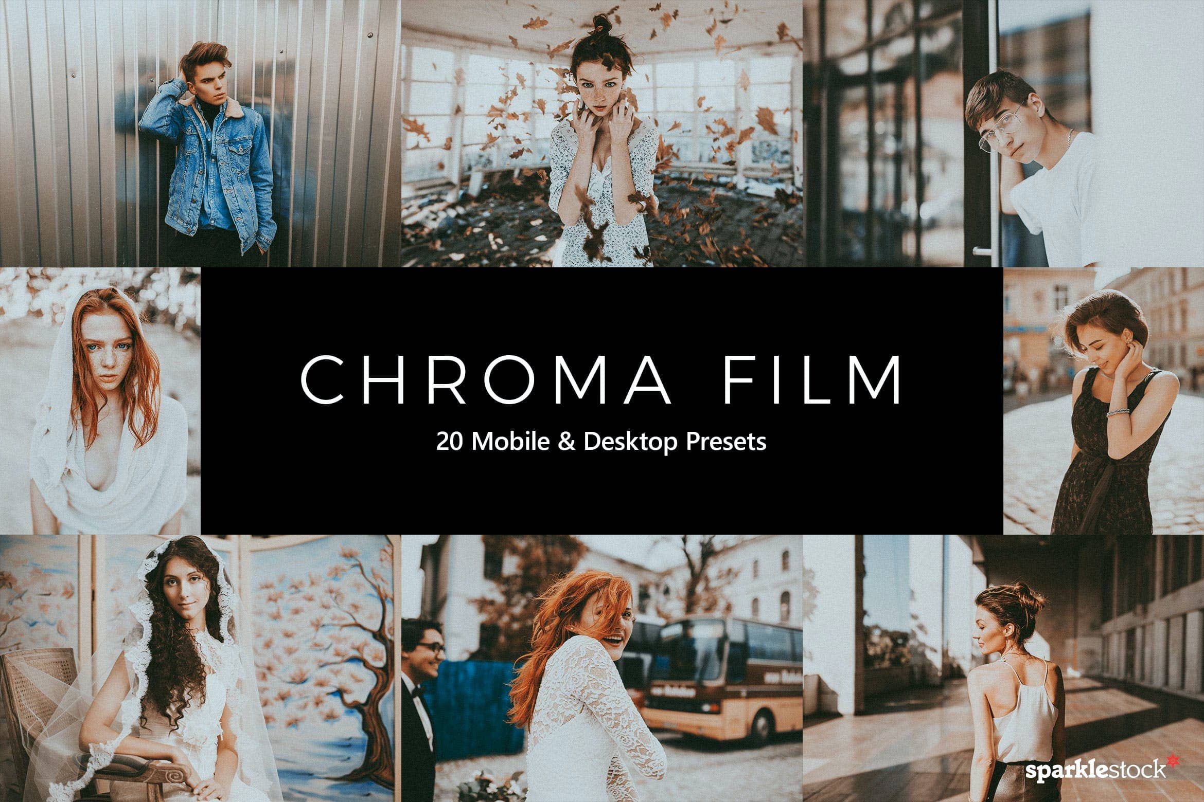 20款 怀旧电影风格摄影预设 Chroma Film Lightroom Presets & LUTs