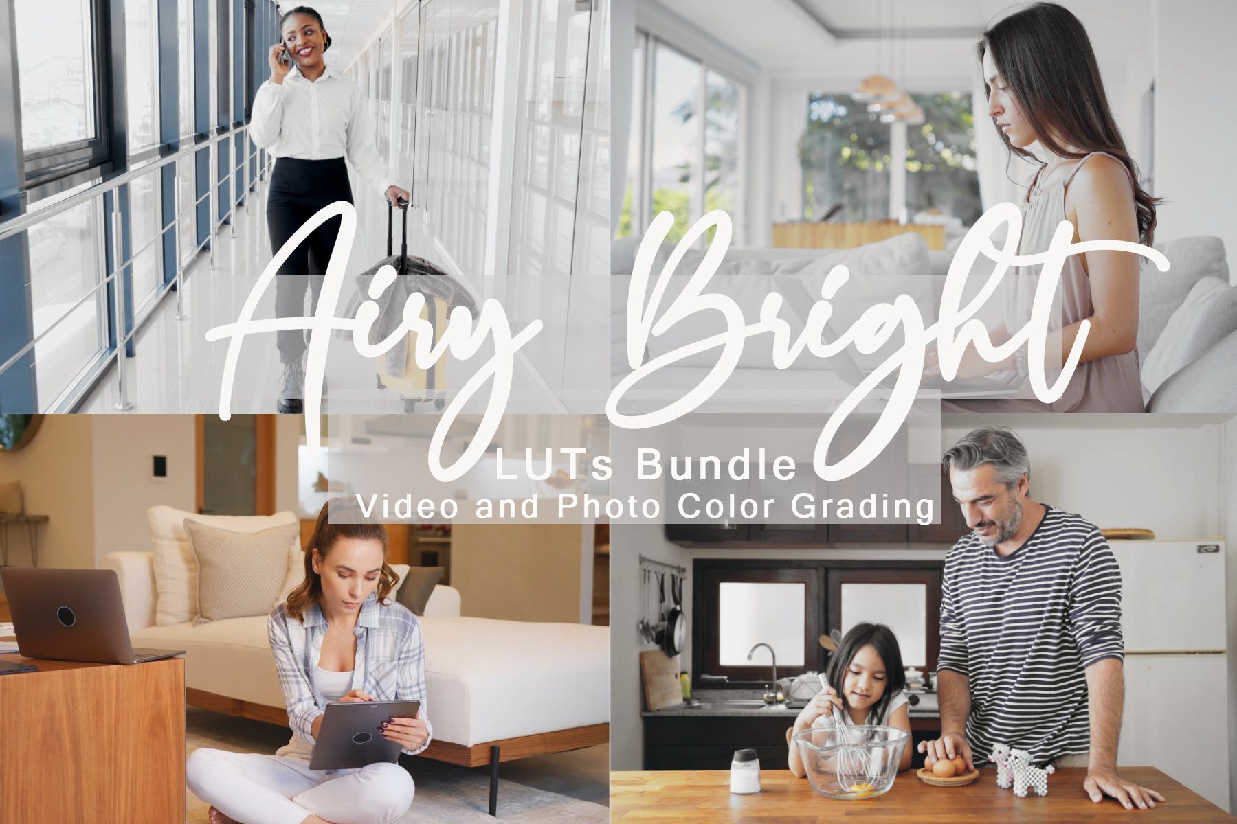 鲜艳夺目调色预设 Airy Bright LUTs Bundle