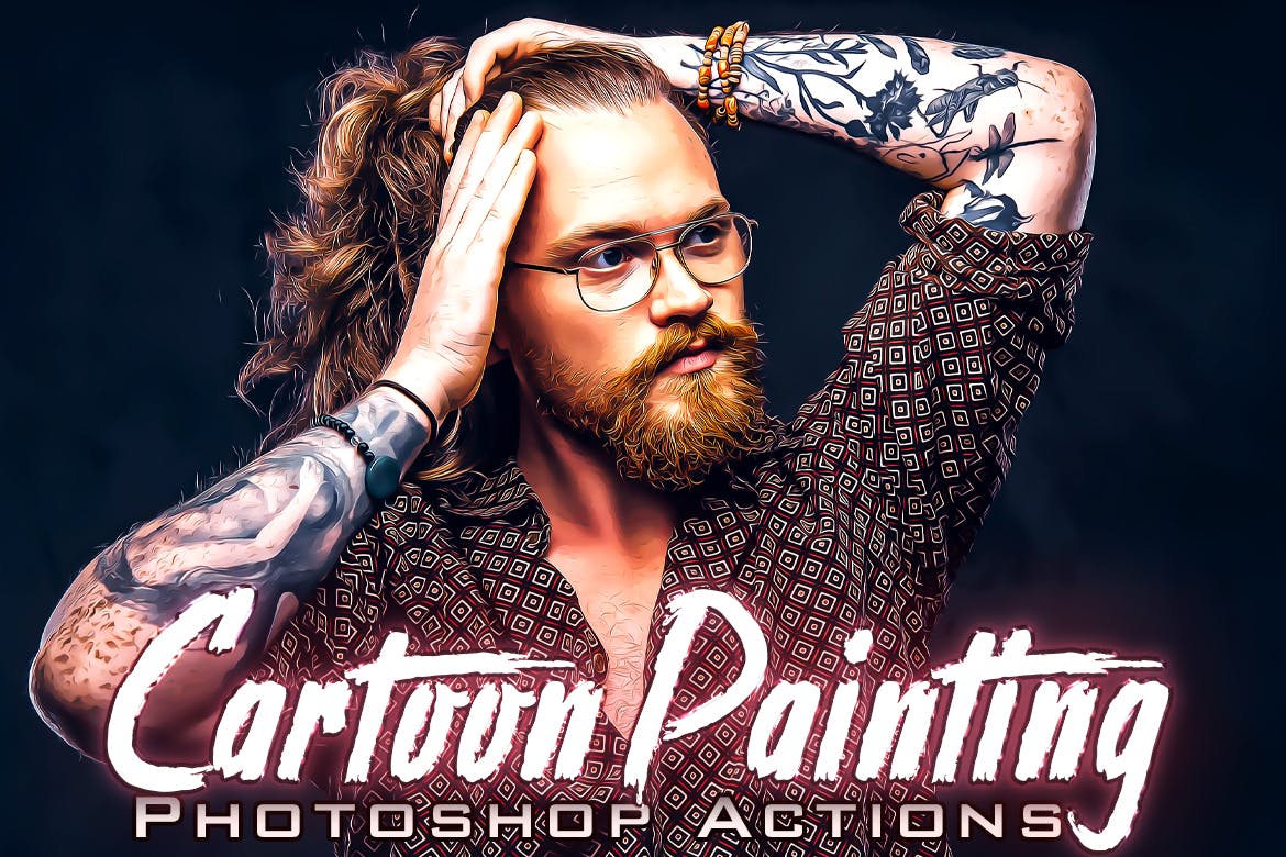 卡通绘画调色预设 Photoshop Action