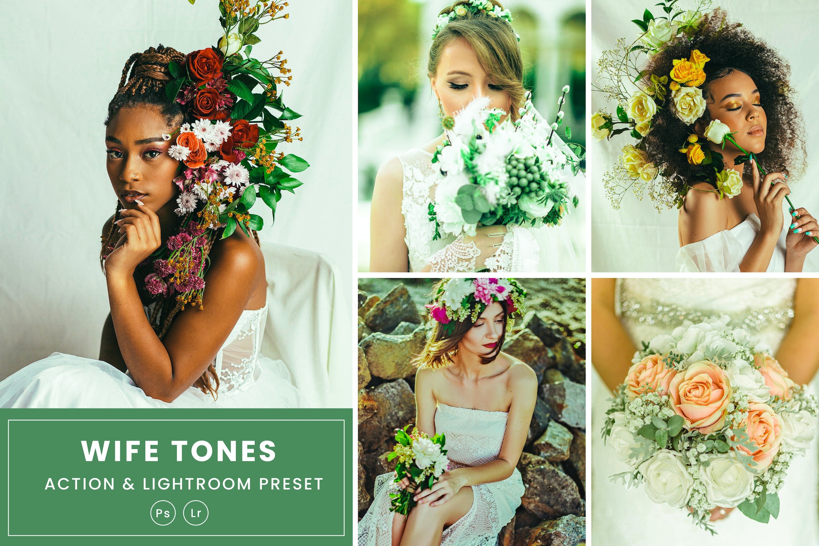 绿色色调预设 Action & Lightrom Presets