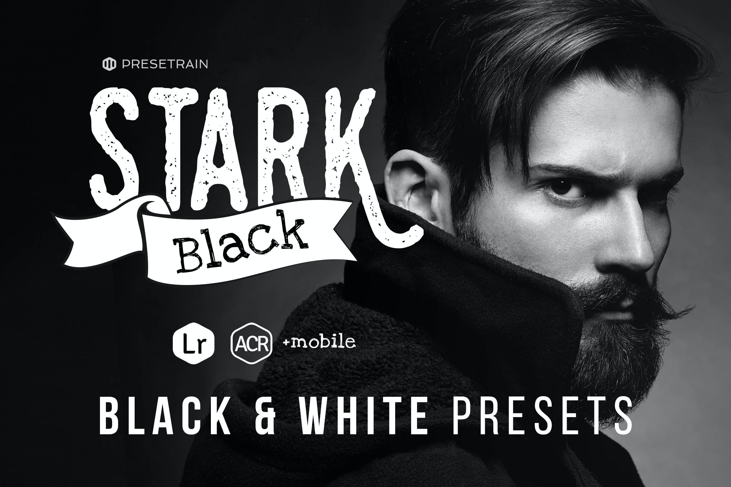 戏剧性的黑白预设 Stark Black _ Dramatic Black & White Presets