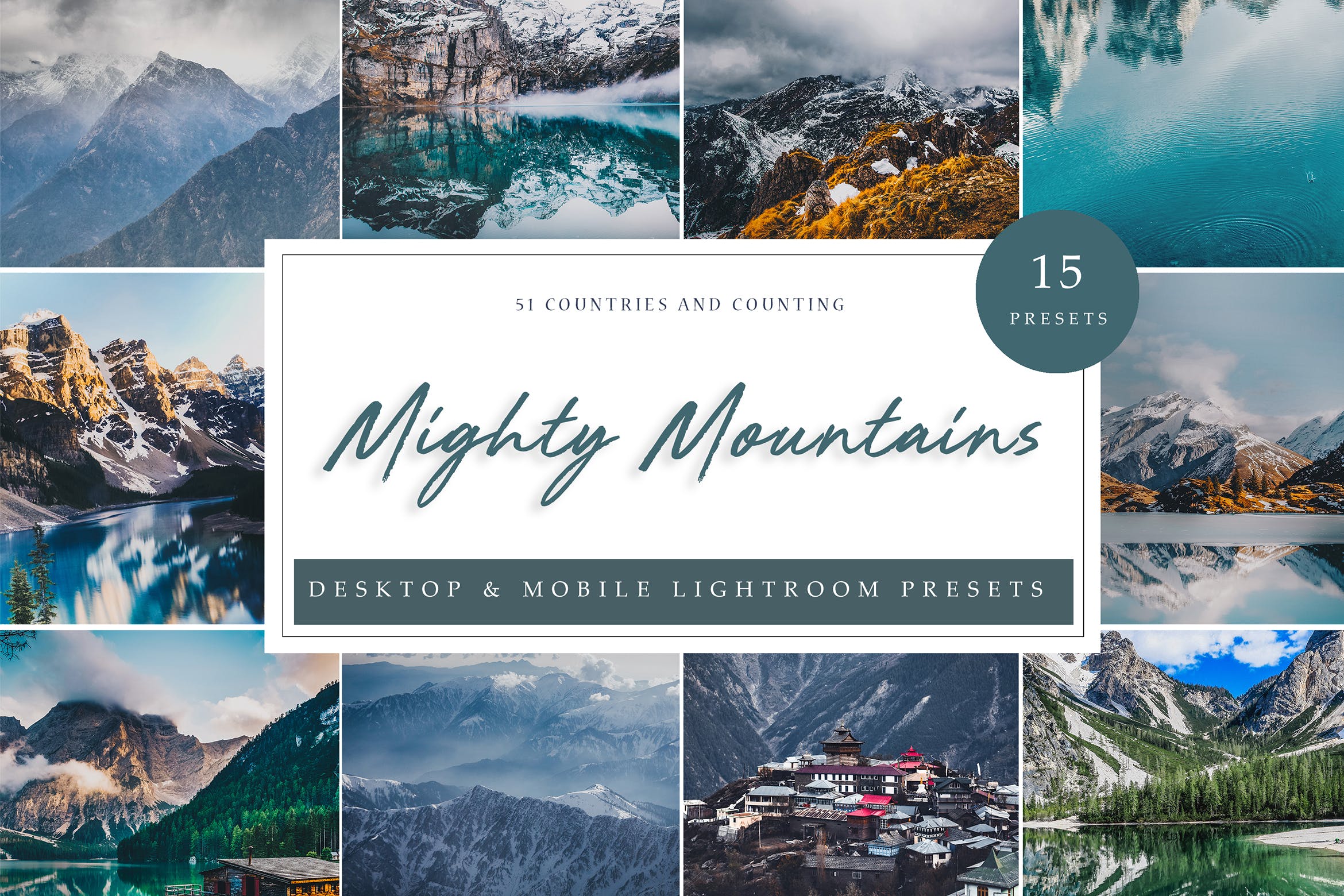 雄伟的山脉摄影预设 Lightroom Presets  Mighty Mountains