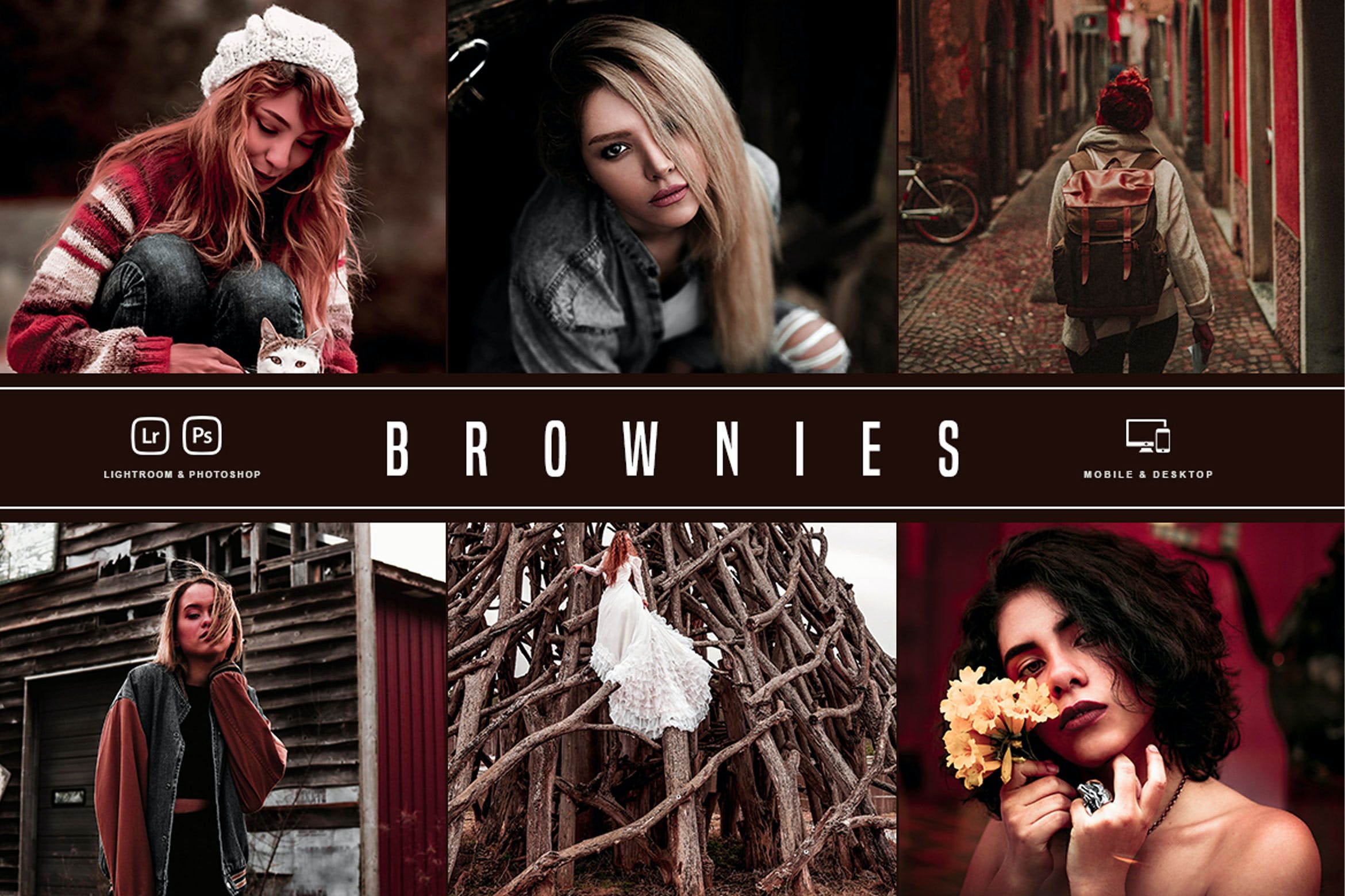 布朗尼调色预设 Brownies Action & Lightroom Presets