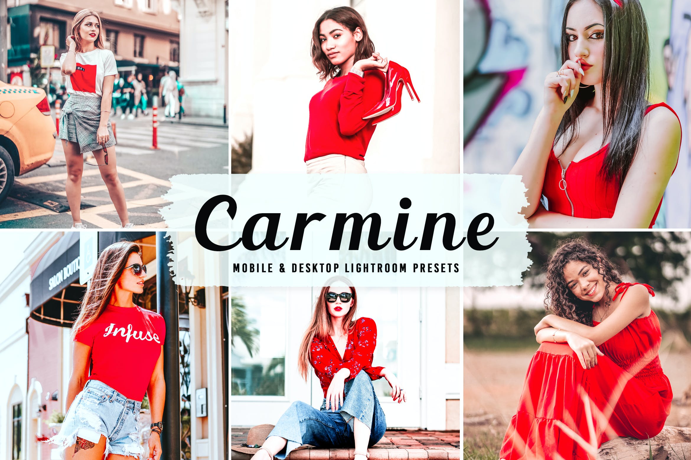 美丽的调色预设 Carmine Mobile & Desktop Lightroom Presets