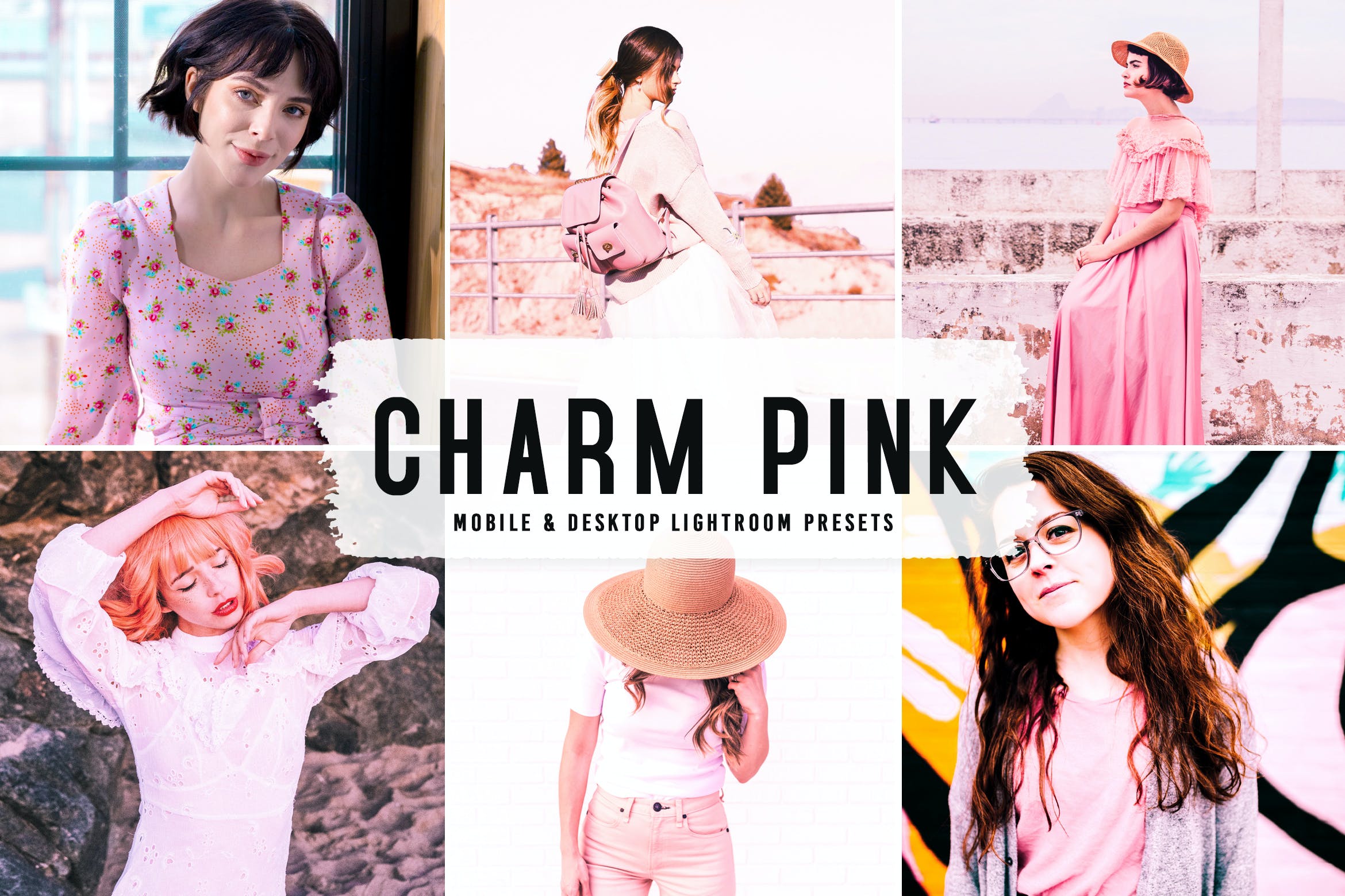 魅力粉色调色预设 Charm Pink Mobile & Desktop Lightroom Presets
