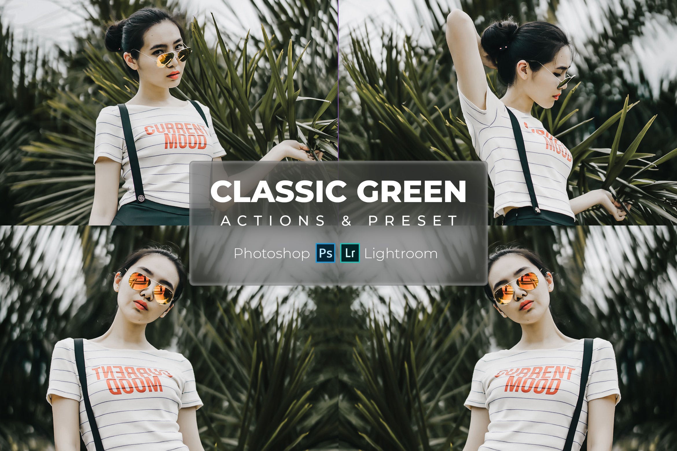 经典绿色调色预设 Classic Green   Actions & Lightroom Preset