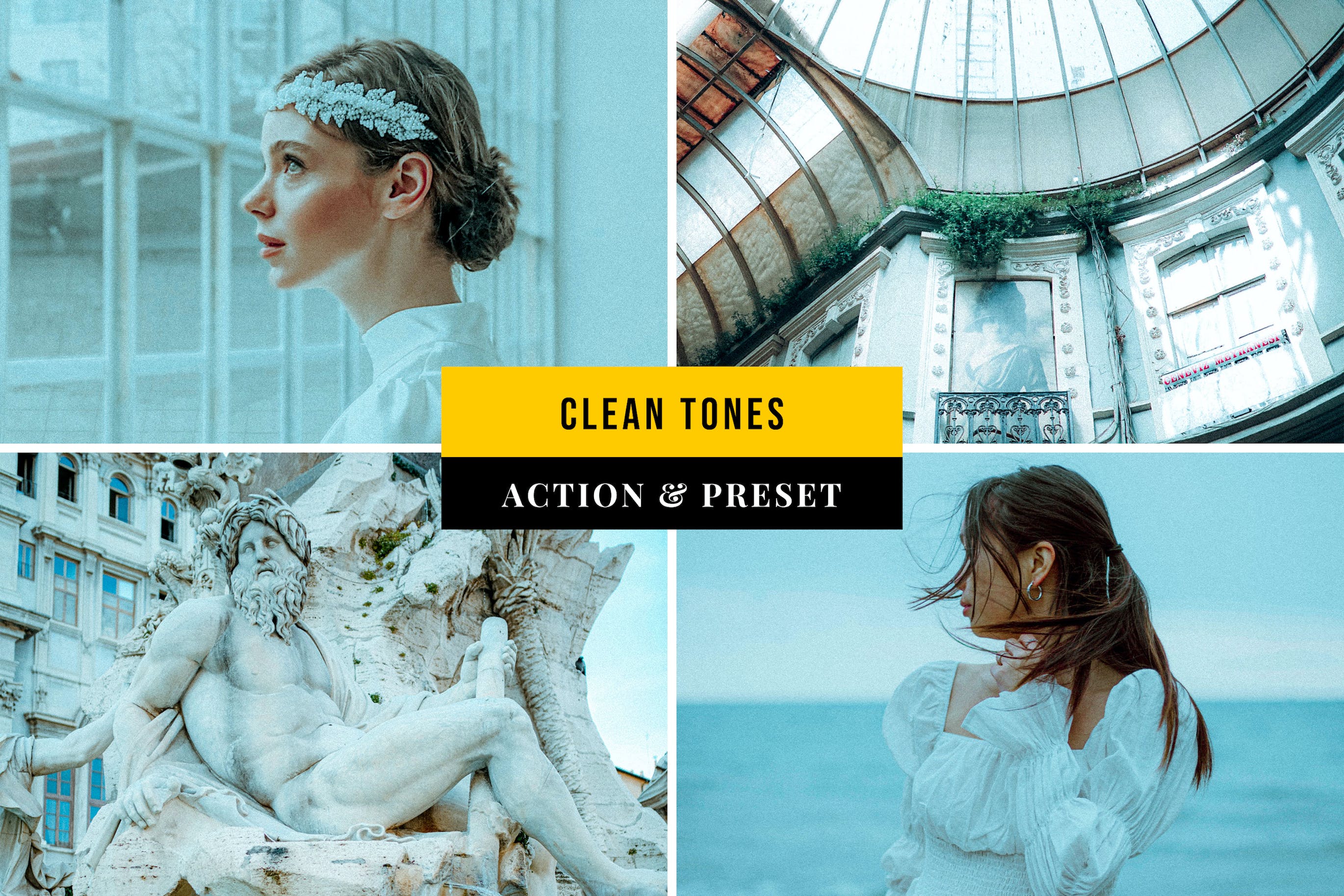 干净照片处理调色预设 Clean Tones Action & Lightroom Preset