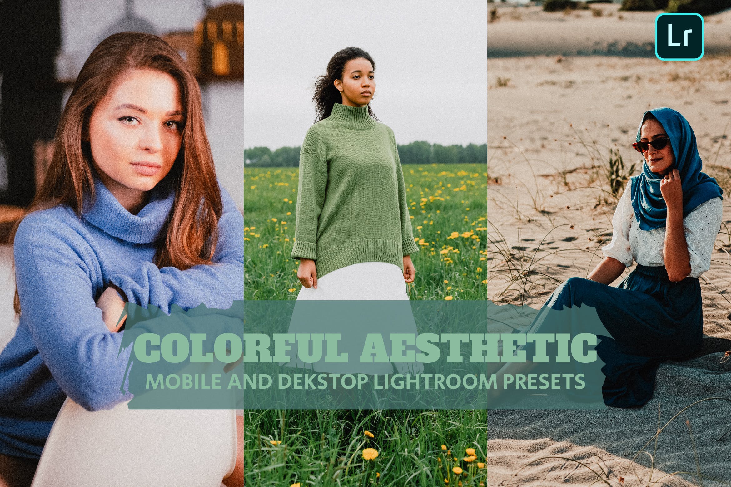 彩色美学调色预设 Colorful Aesthetic Lightroo Presets Dekstop Mobile