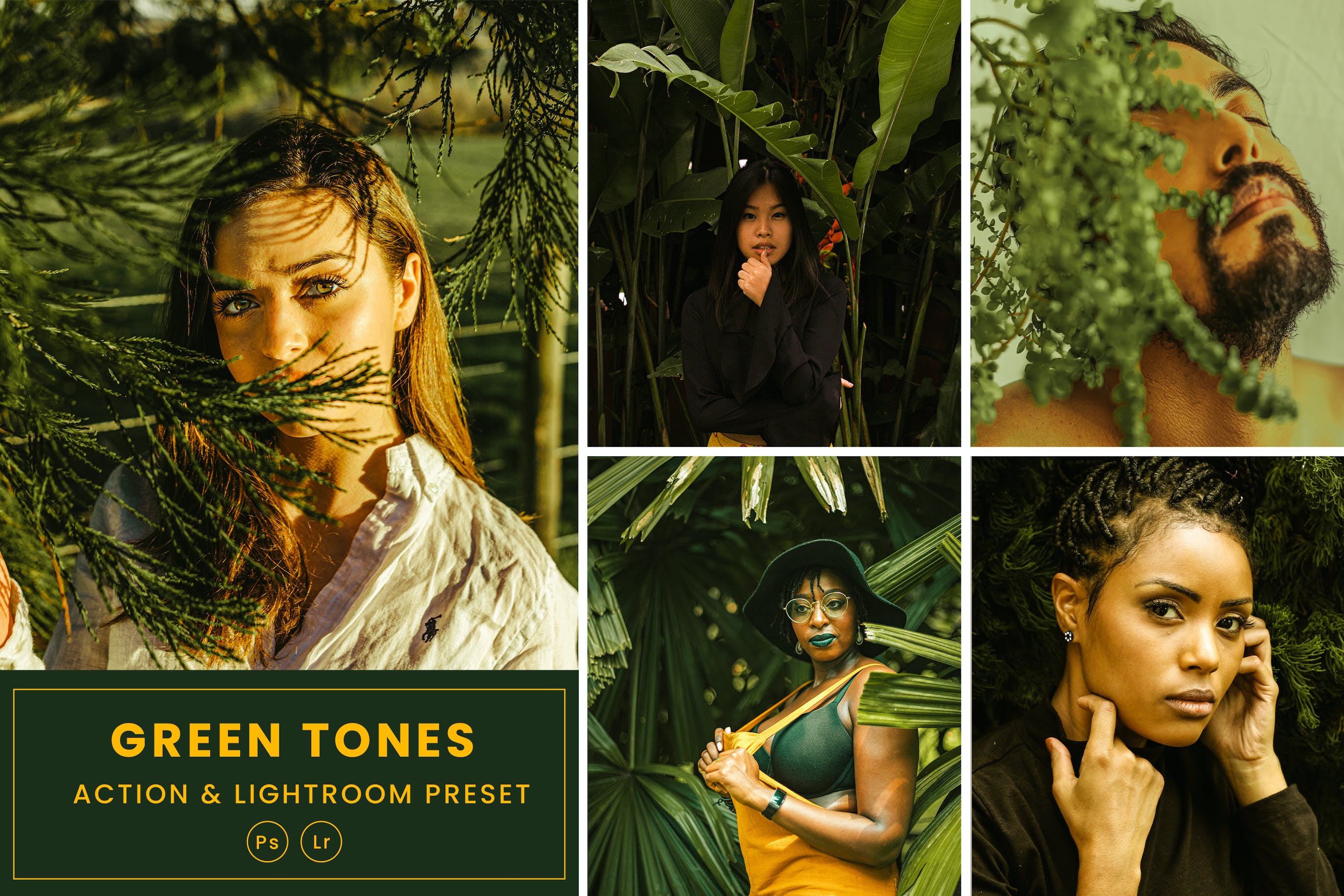 绿色色调调色预设 Action & Lightrom Presets