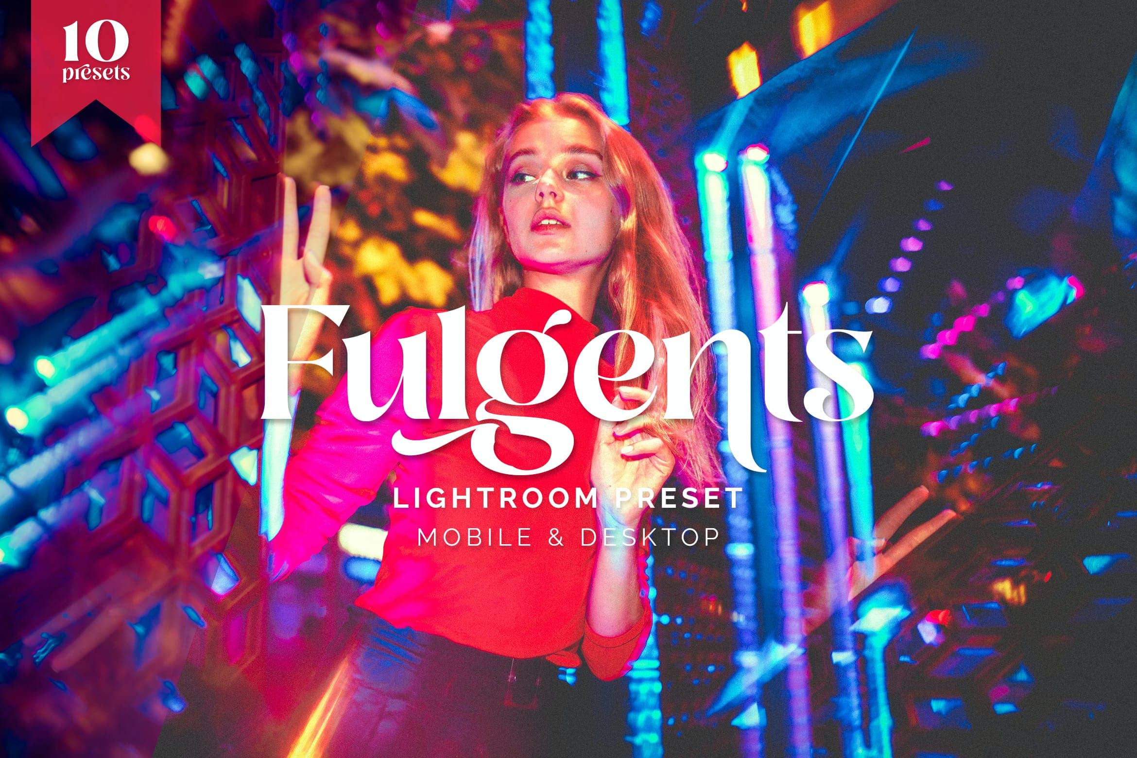 富尔金斯赛博朋克风格调色预设 Lightroom Presets  Fulgents Cyberpunk Style   TW