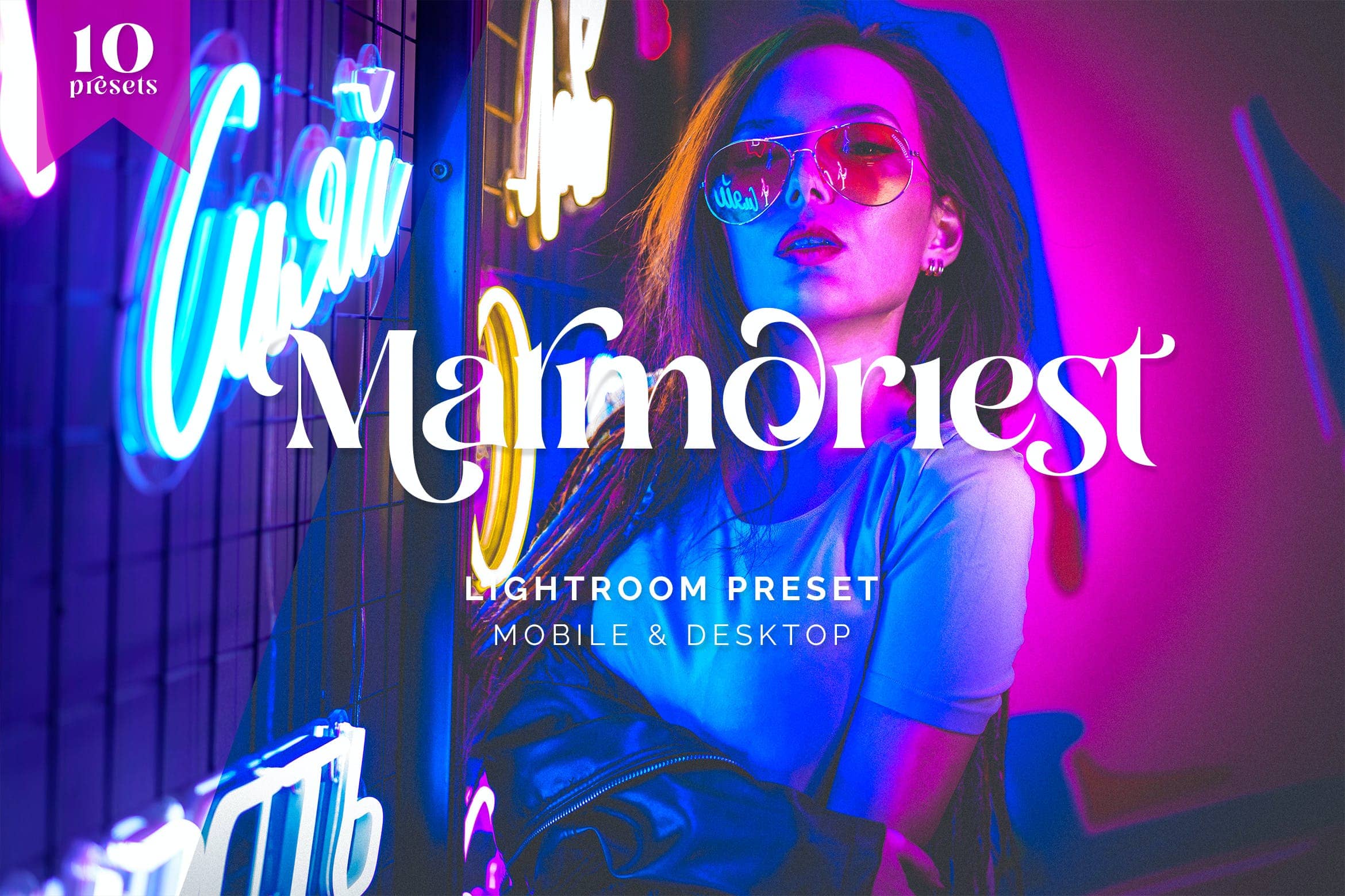 马莫里赛博朋克色彩调色预设 Lightroom Presets  Marmorist Cyberpunk Color  TW