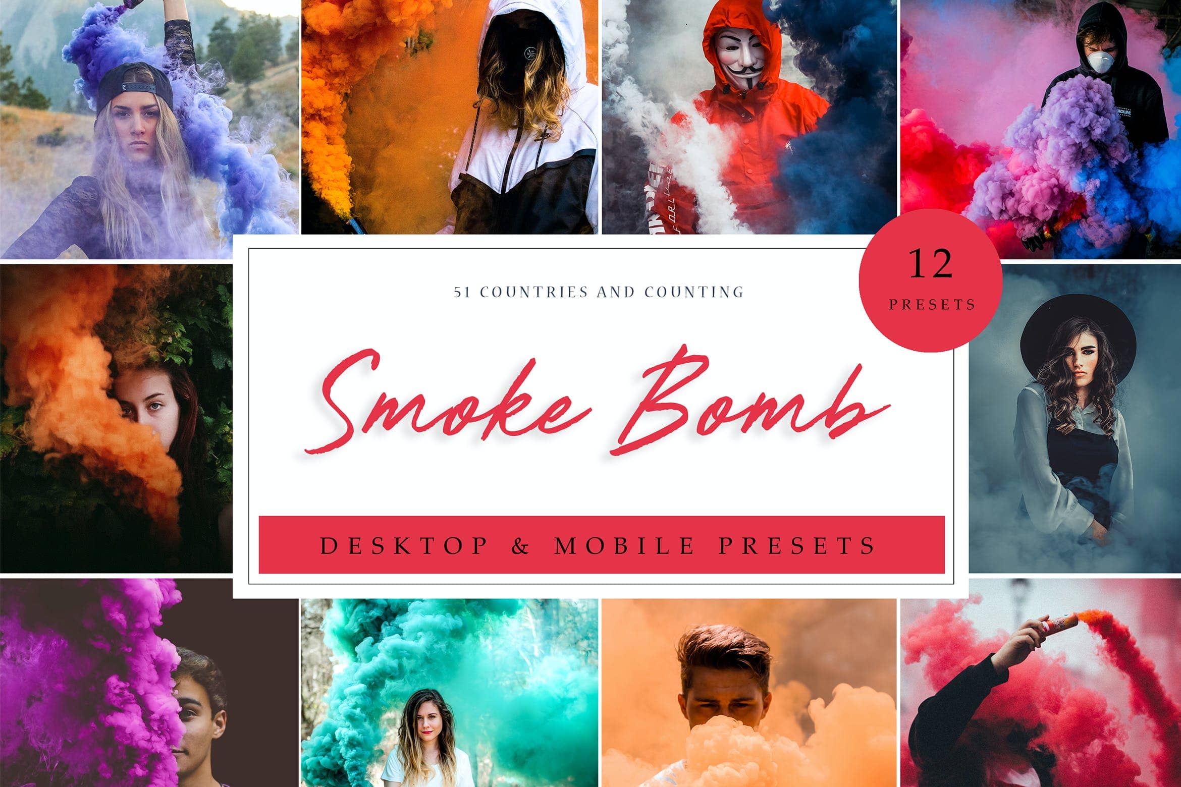 烟雾弹调色预设 Lightroom Presets  Smoke Bomb