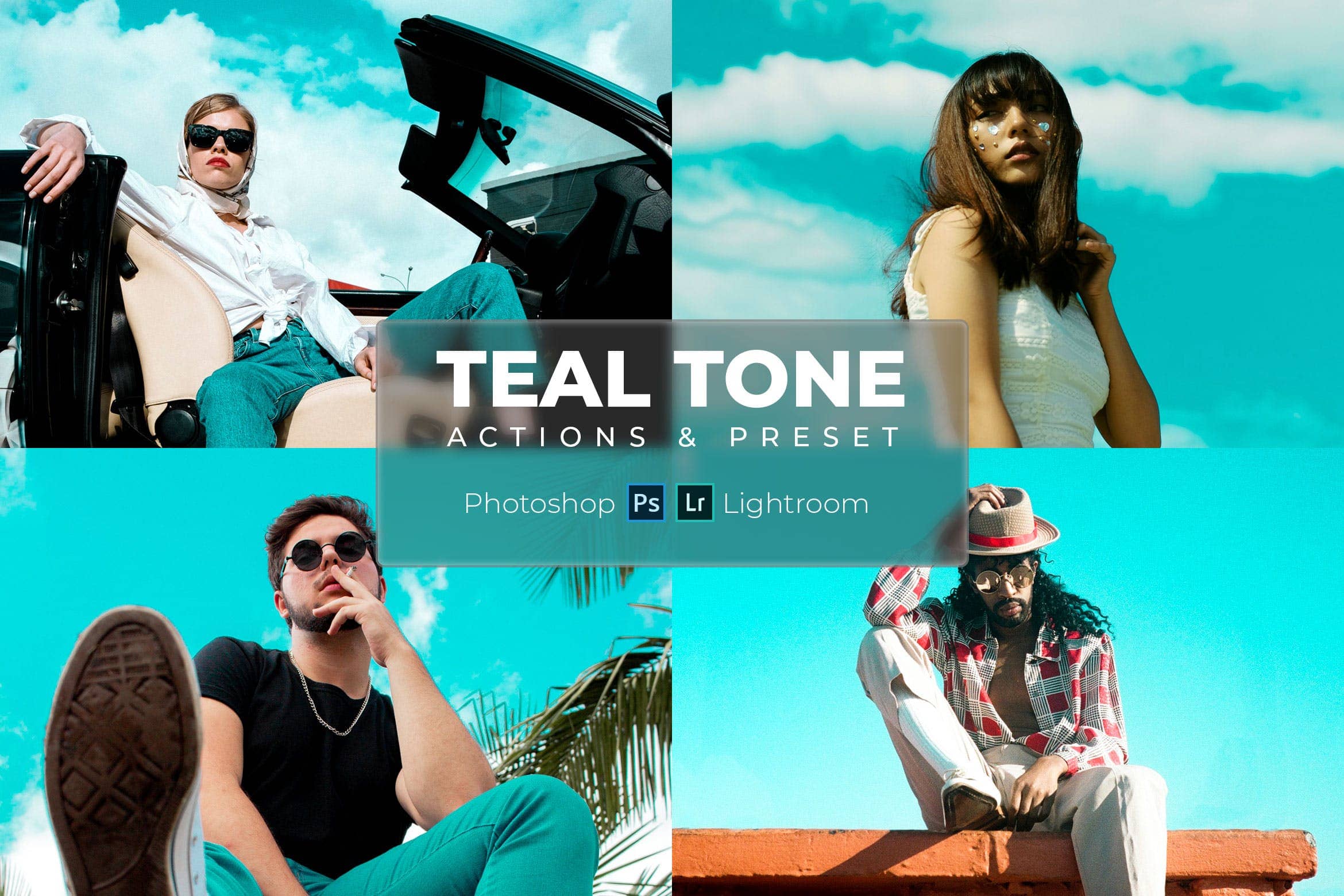 不同寻常的调色预设 Presets & Photoshop Actions   Teal Tone