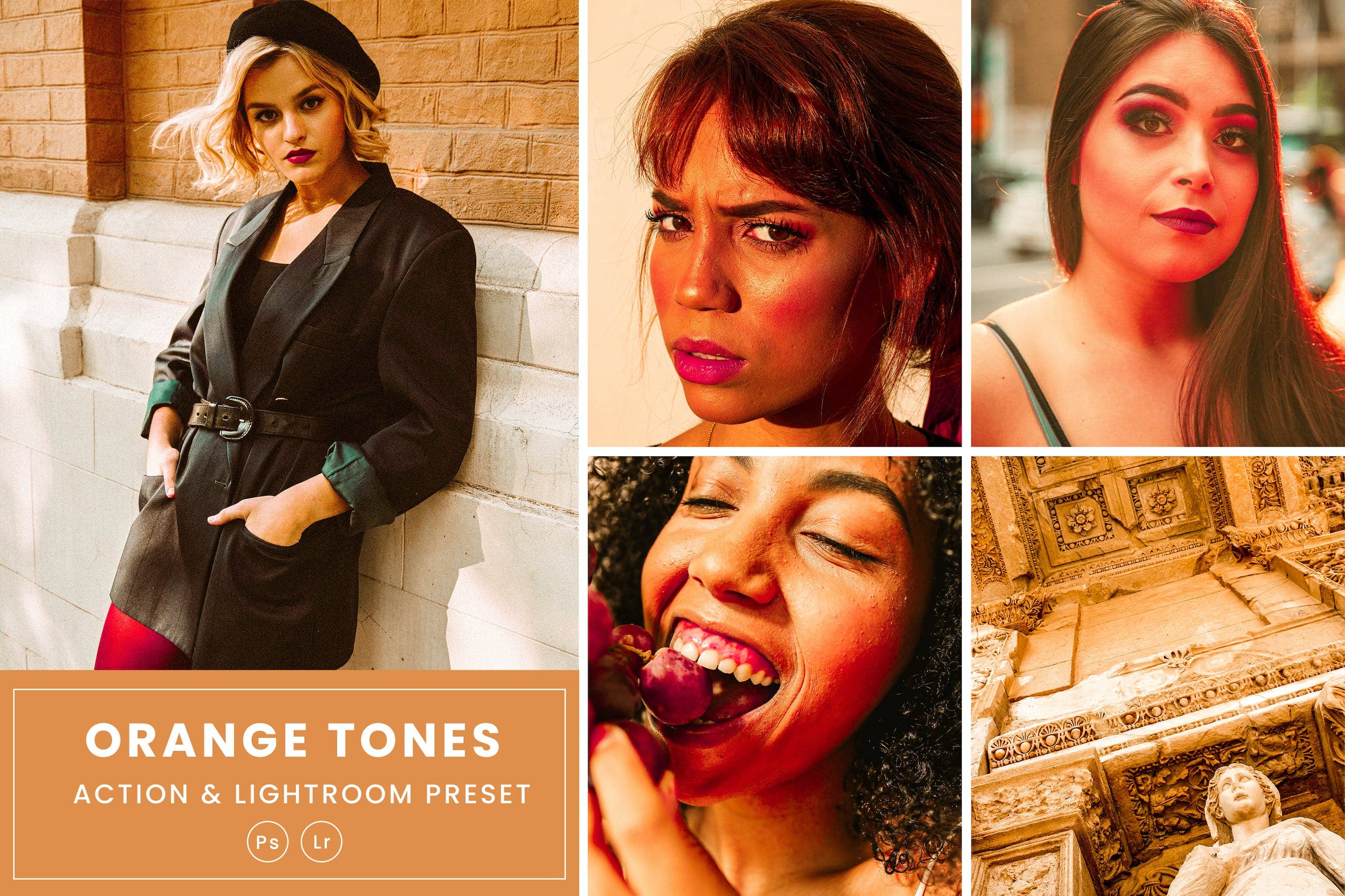 橙色色调预设 Action & Lightrom Presets