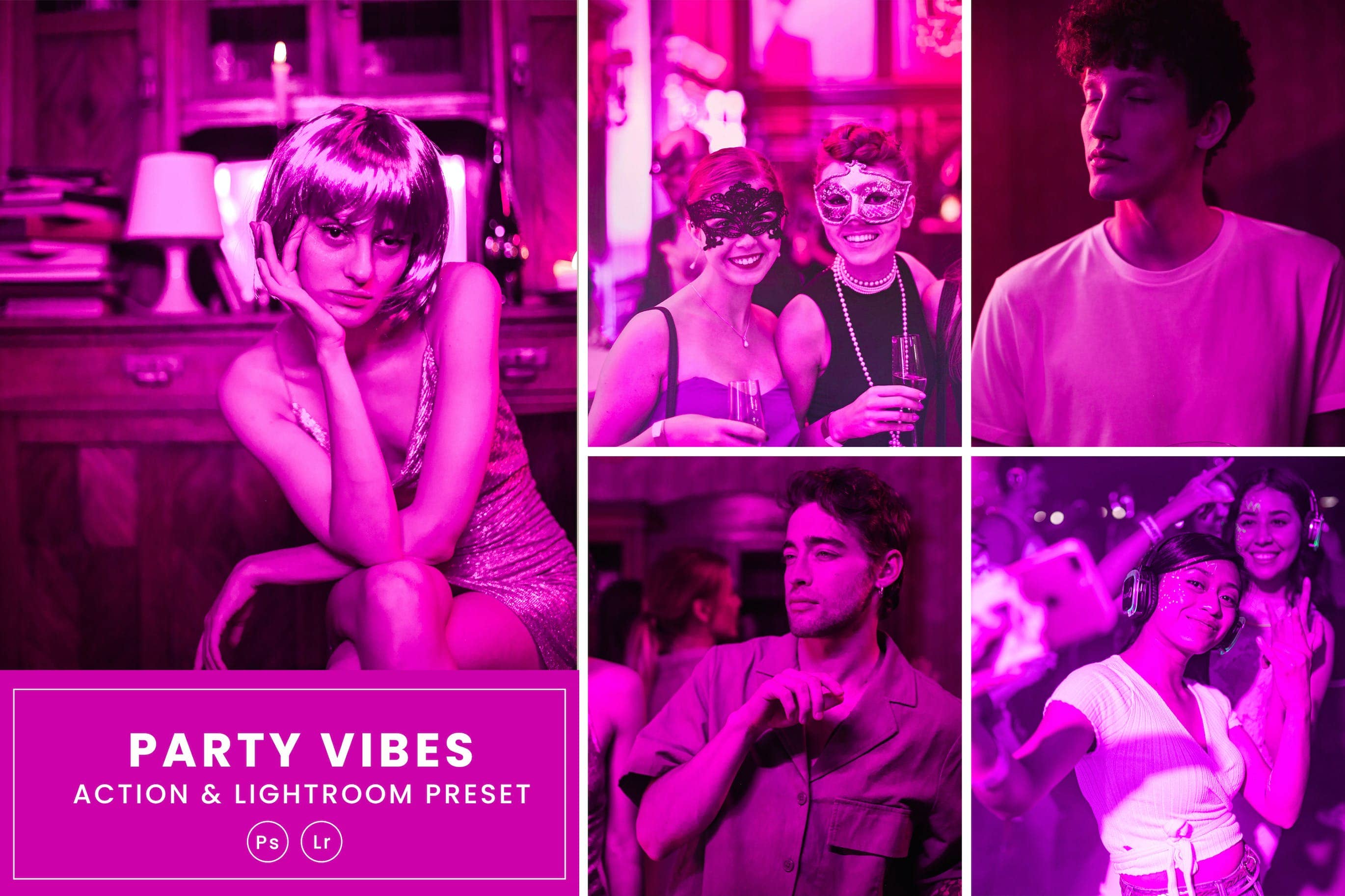 派对氛围调色预设 Action & Lightrom Presets