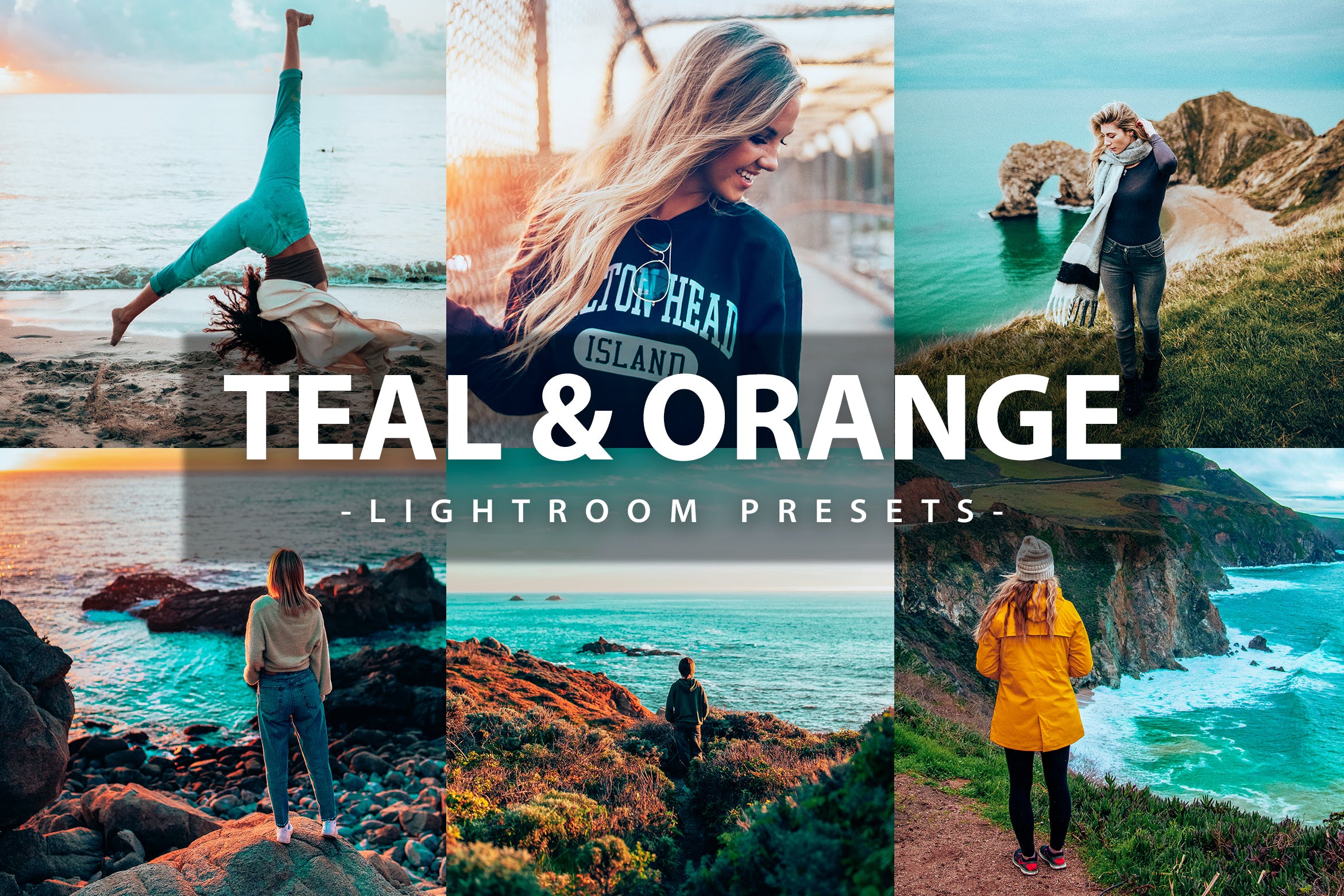 6款 蓝绿色和橙色色调画面照片预设