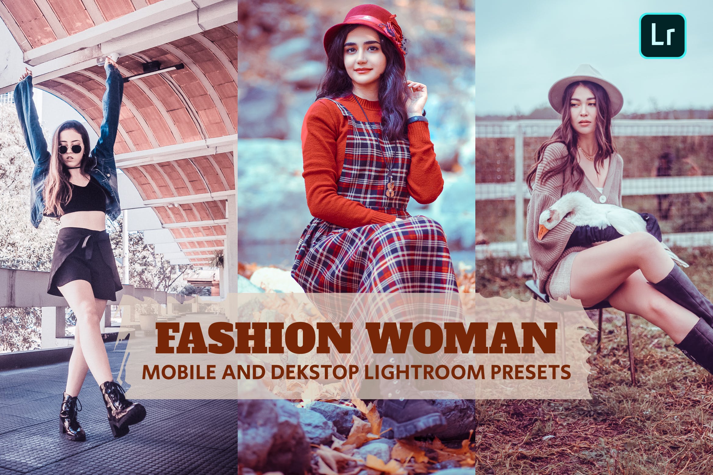 时尚女人拍照预设Dekstop and Mobile