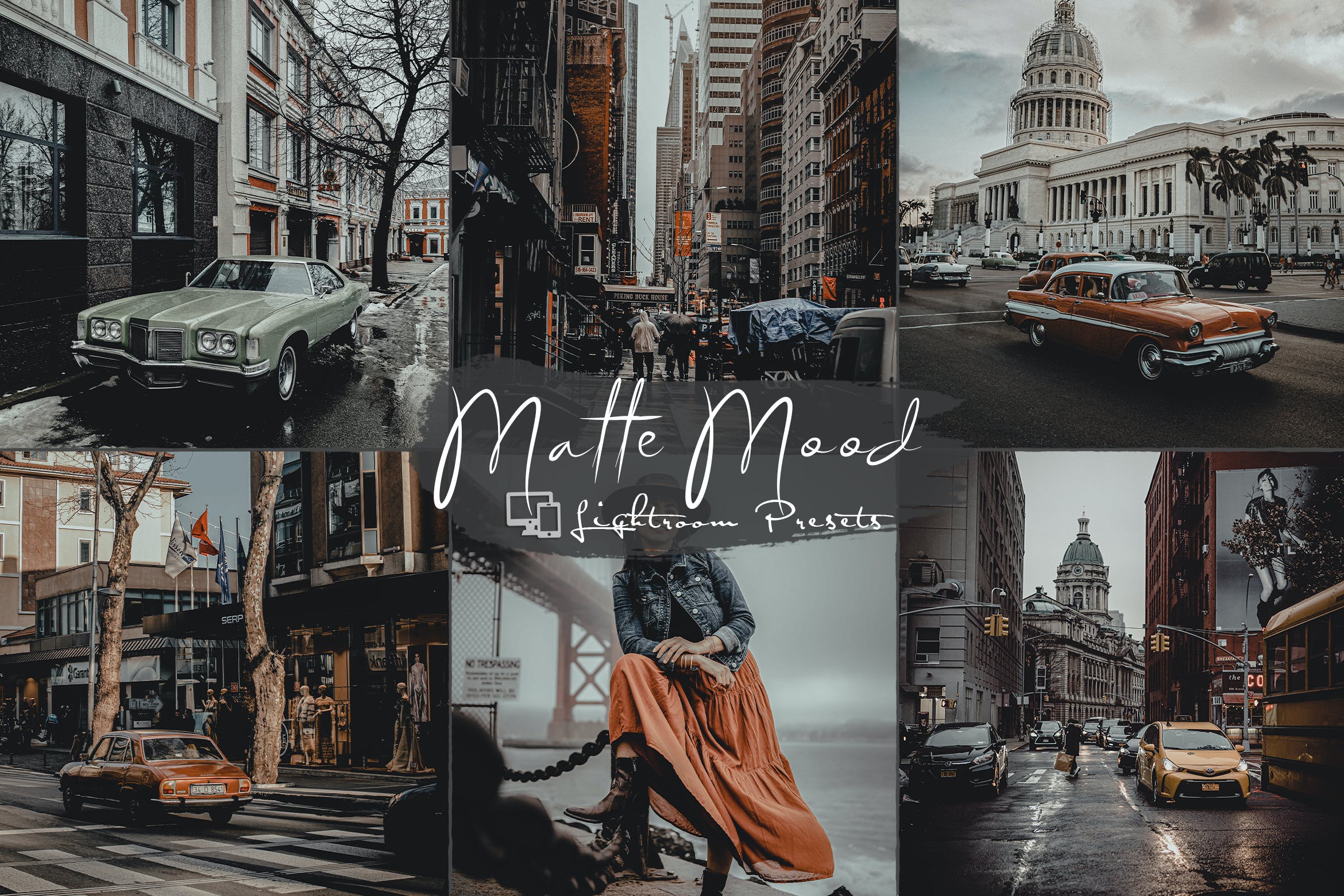 哑光氛围之下的城市拍照预设